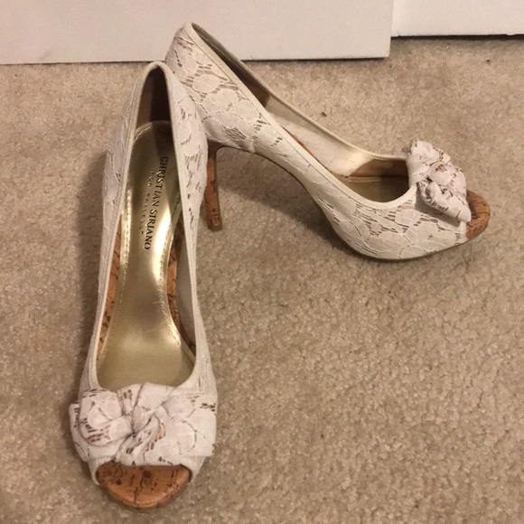 christian siriano white heels
